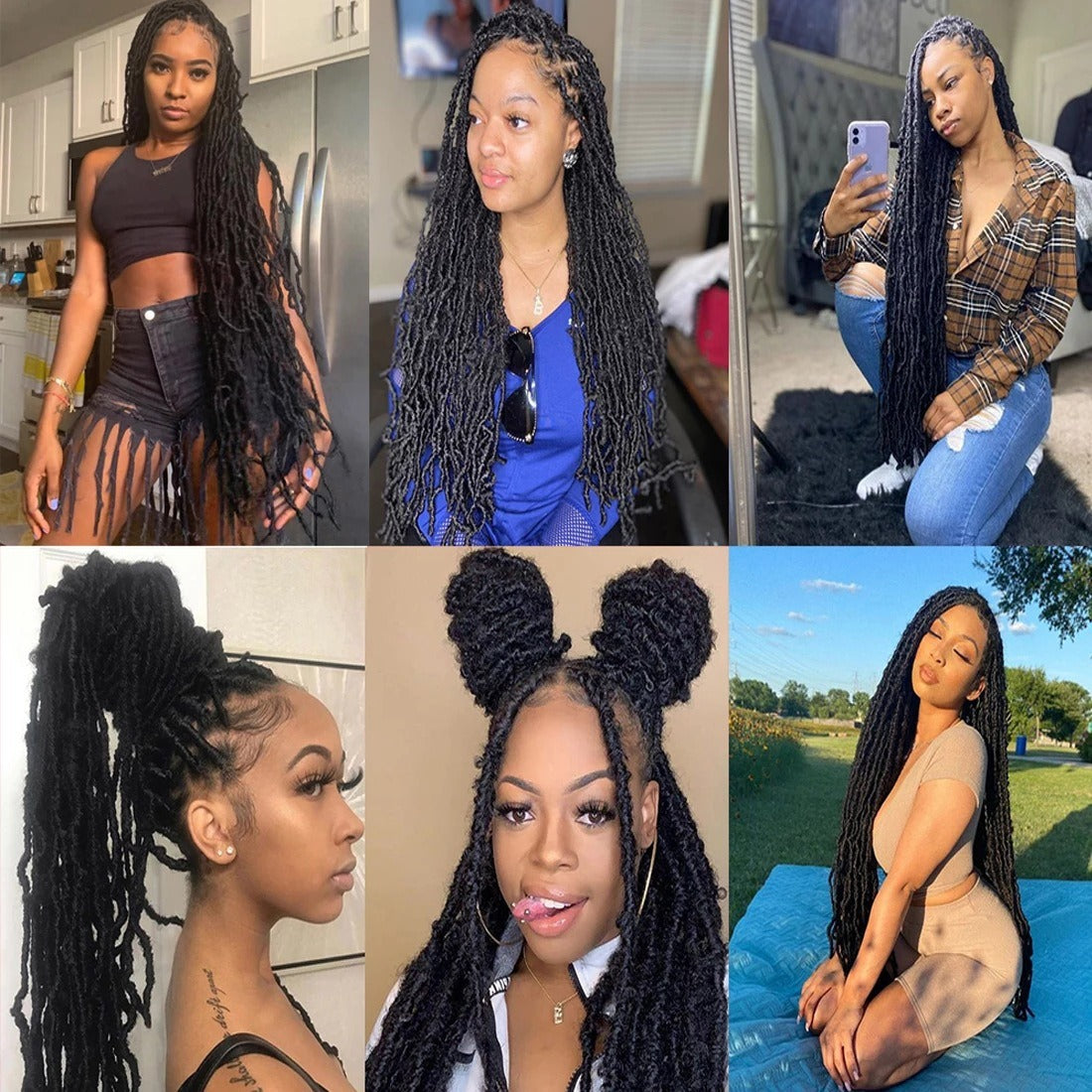 Dirty Braid Nu Locs Earthworm Curve Crochet Hair