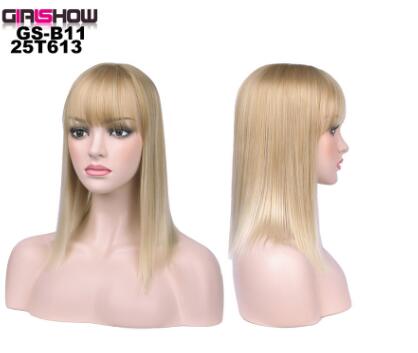 Bob with Bangs Short Straight Party Synthetic Hair, Heat Resistant Fiber