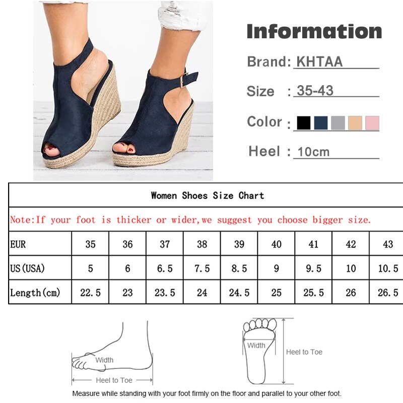 Suede Open Toe Cork Wedge Heels