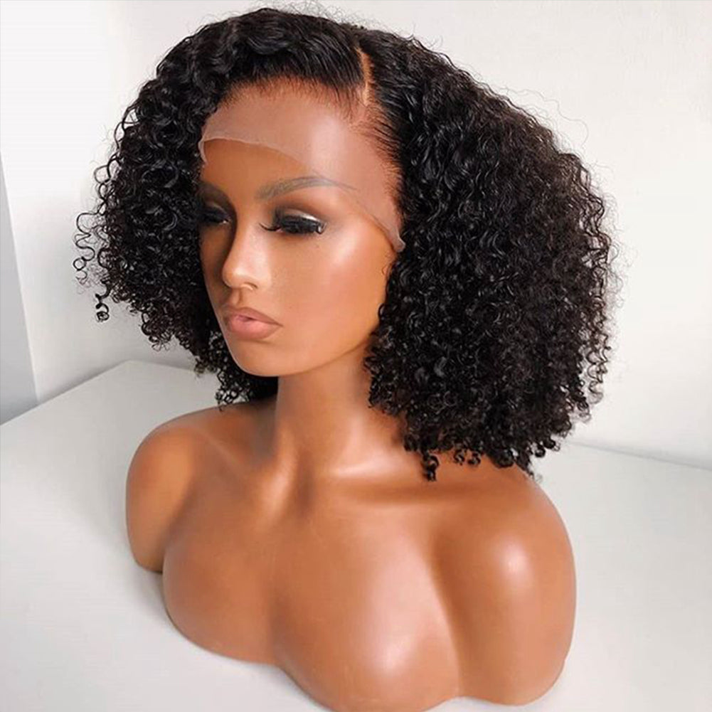 Black Small Curly High Temperature wig