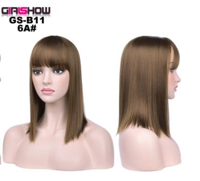 Bob with Bangs Short Straight Party Synthetic Hair, Heat Resistant Fiber