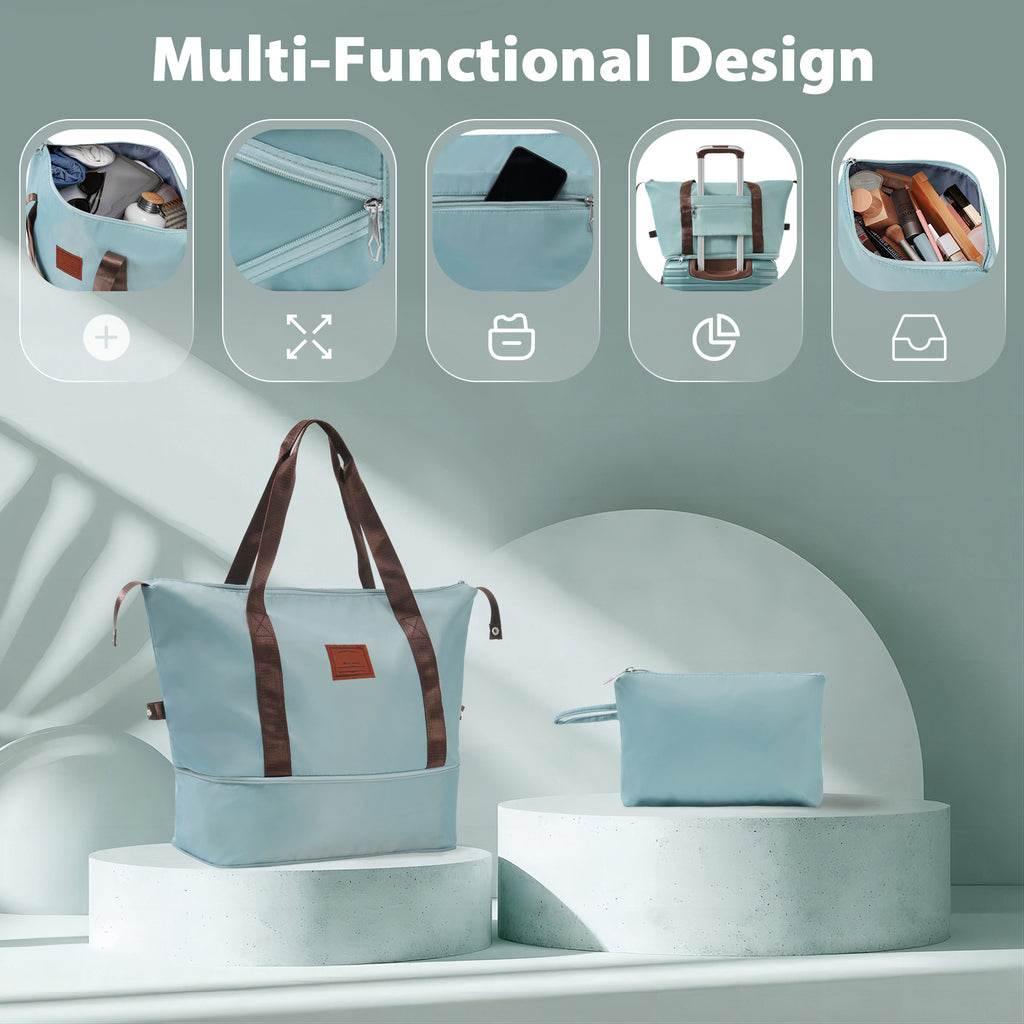 Luxe Traveler 3-Piece Airline Approved Carry-On Set in Blue