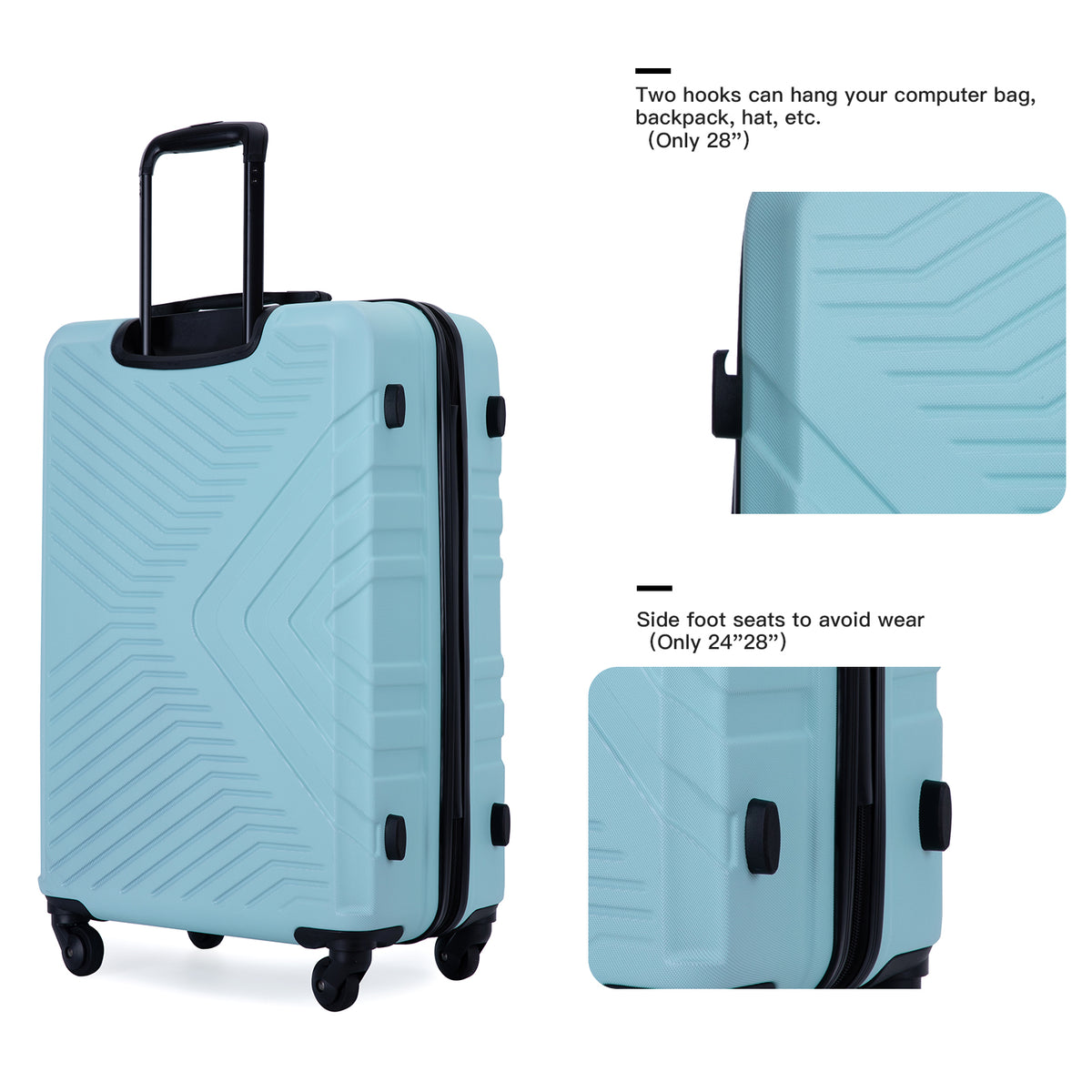 Luxe Traveler 3-Piece Spinner Luggage Set