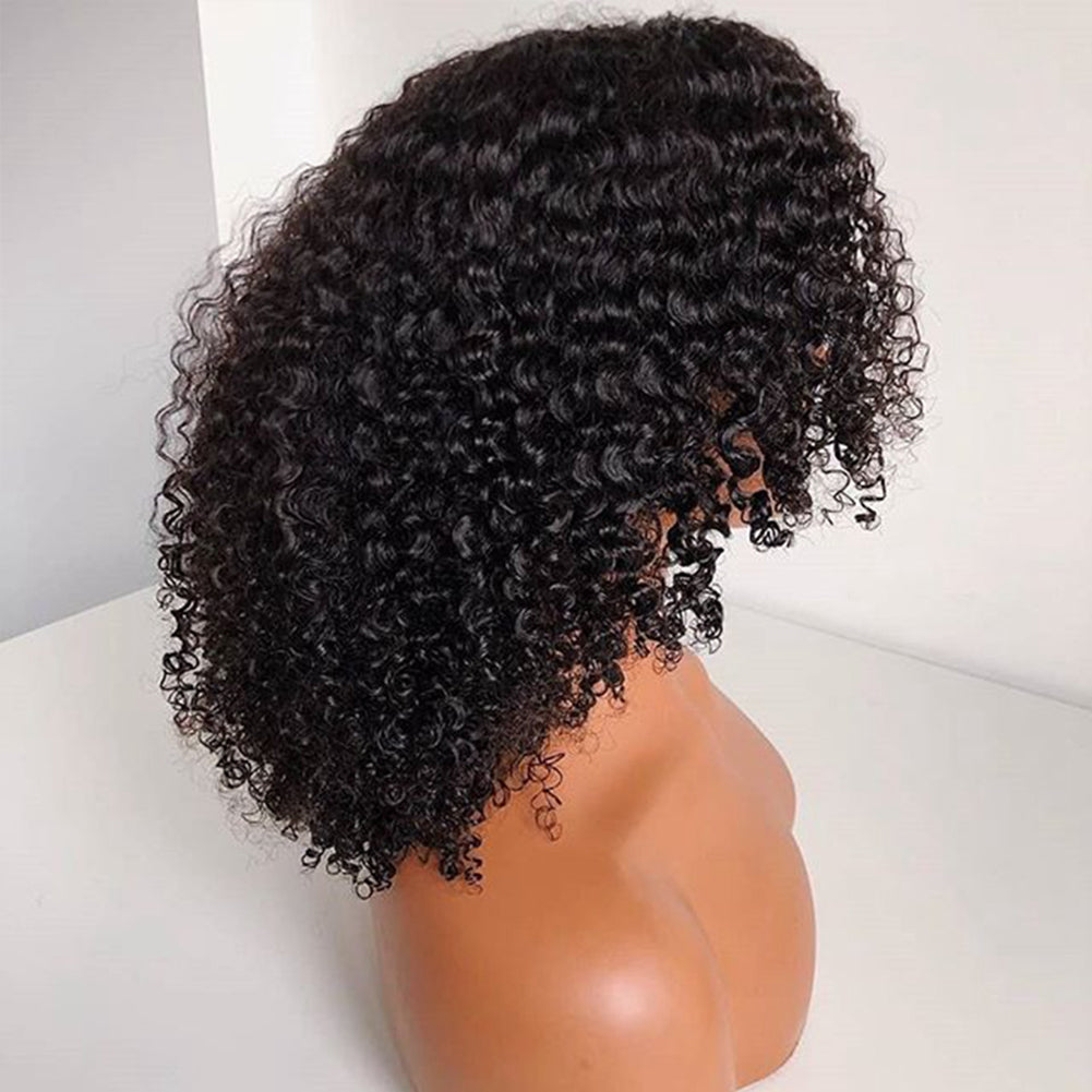 Black Small Curly High Temperature wig