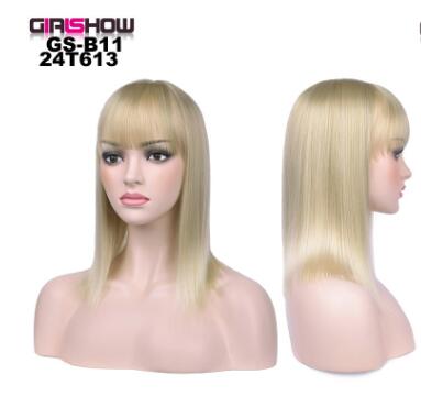 Bob with Bangs Short Straight Party Synthetic Hair, Heat Resistant Fiber