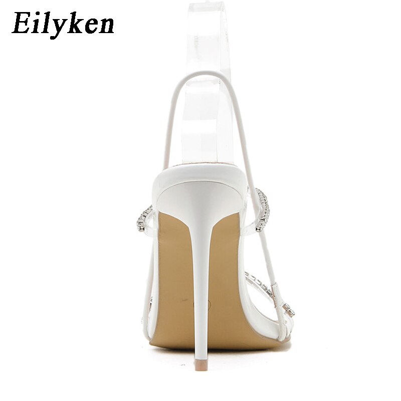 Glam Crystal Back-Strap Stiletto Sandals