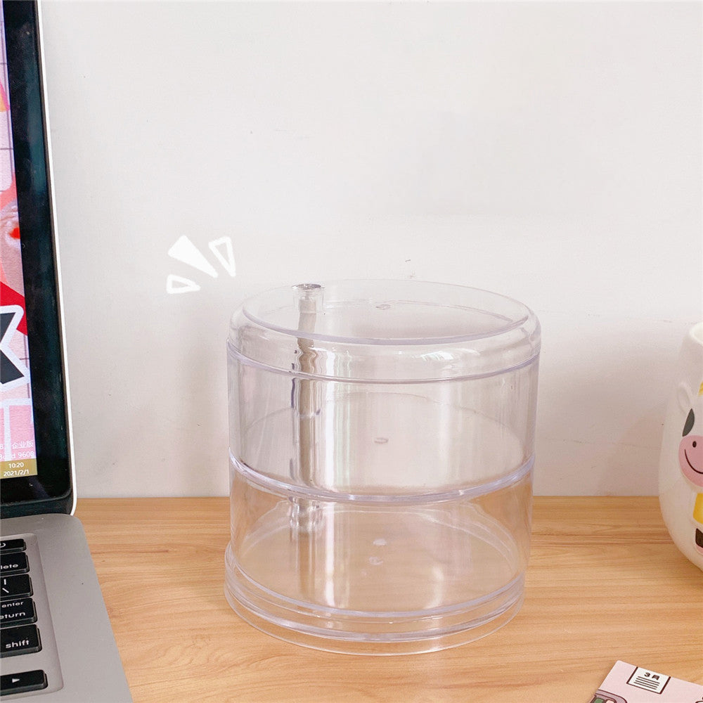 Rotating Clear Jewelry & Cosmetic Storage Box