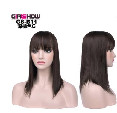 Bob with Bangs Short Straight Party Synthetic Hair, Heat Resistant Fiber