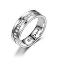 Titanium Romantic Couple Ring His Queen Her King