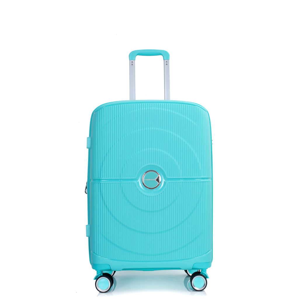 Luxe Traveler 3-Piece Hardshell Luggage Set in Lake Blue