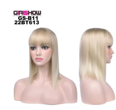 Bob with Bangs Short Straight Party Synthetic Hair, Heat Resistant Fiber