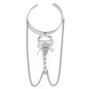 Scorpion Tassel Chain Ring Bracelet Sets