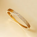 Minimalist Gold Zircon Stackable Bracelet