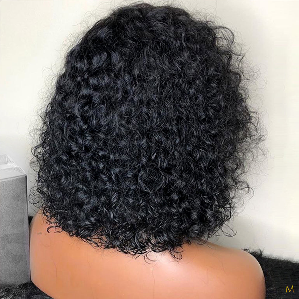 Black Small Curly High Temperature wig