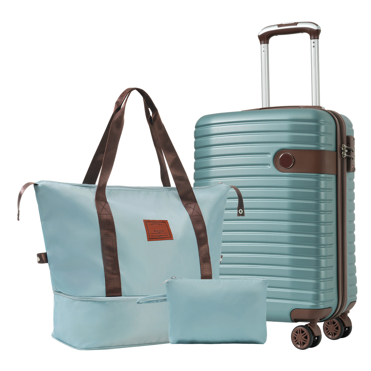 Luxe Traveler 3-Piece Airline Approved Carry-On Set in Blue