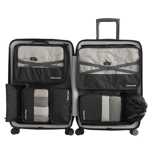 Waterproof Travel Tote 7 Pieces One Set Packing Cube