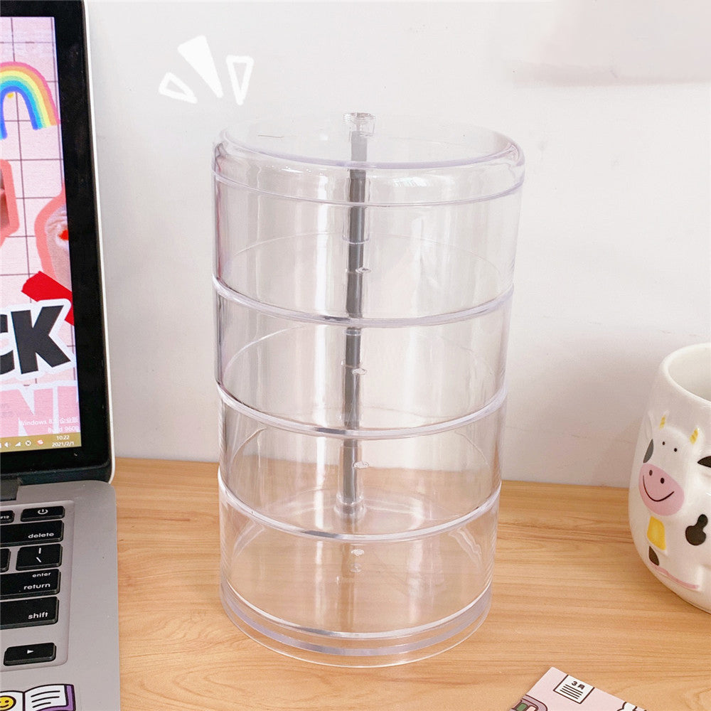 Rotating Clear Jewelry & Cosmetic Storage Box
