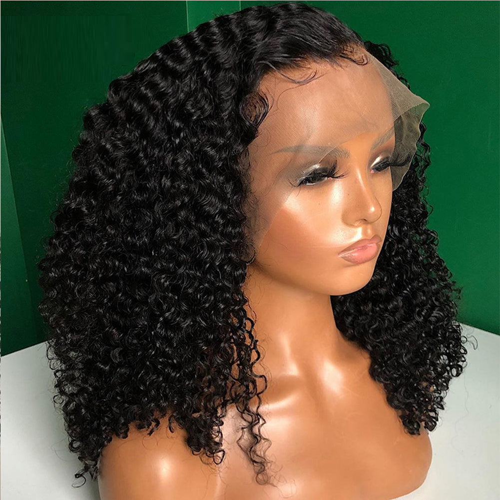 Black Small Curly High Temperature wig