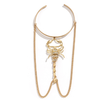 Scorpion Tassel Chain Ring Bracelet Sets