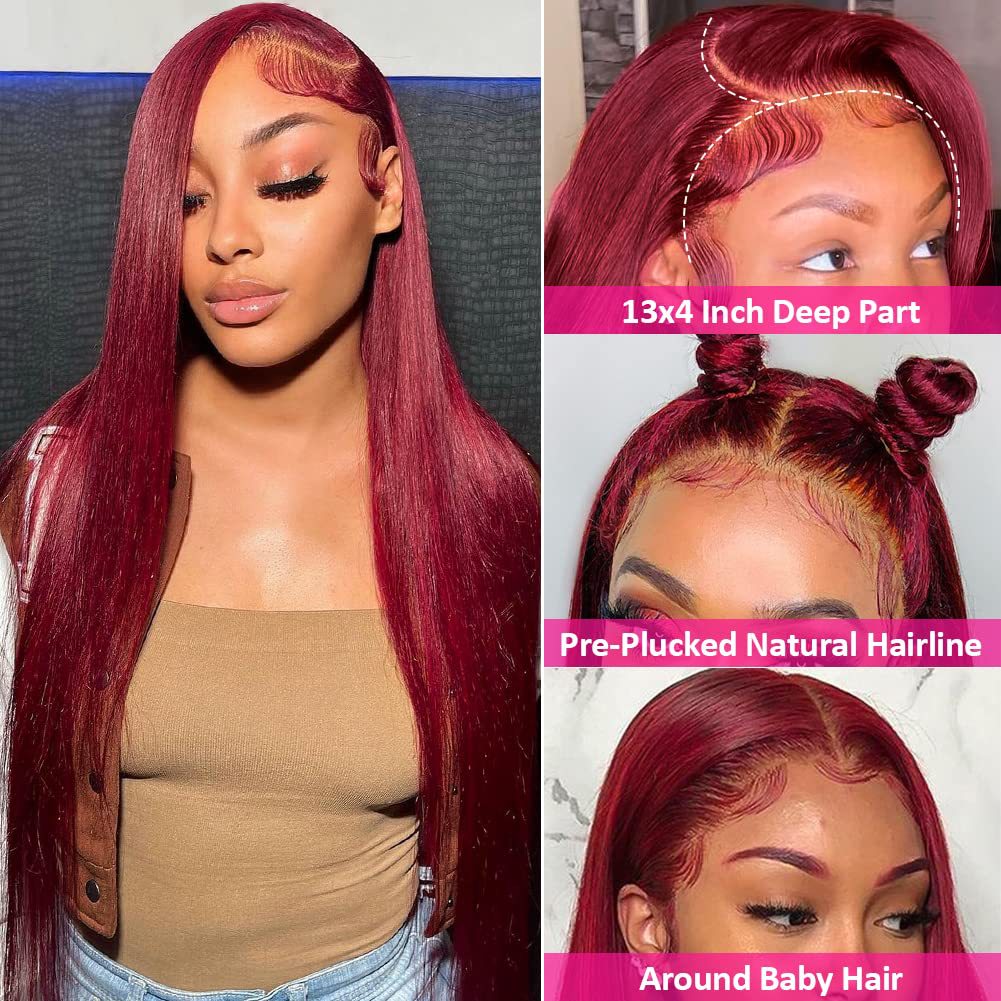 Cherry Girl 200 Density Straight Human Hair Wig
