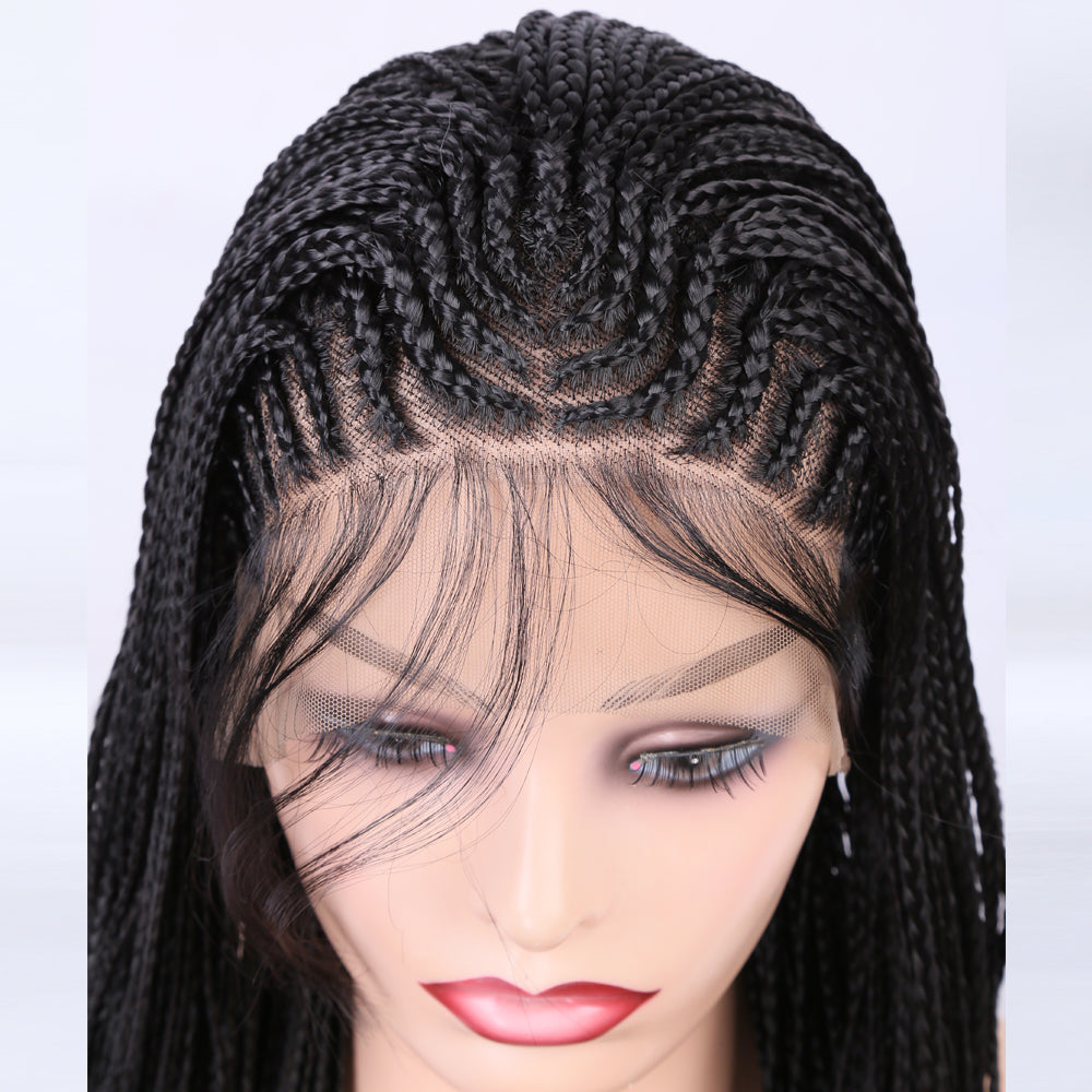 Braided Wigs Three Strand Lotus Dreadlocks Lace Wigs
