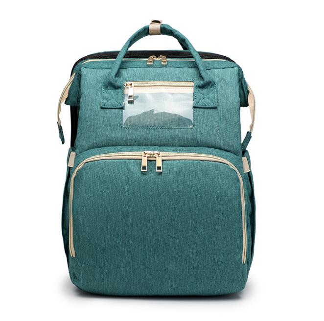 2-in-1 Baby Folding Travel Crib & Mommy Bag