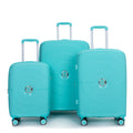 Luxe Traveler 3-Piece Hardshell Luggage Set in Lake Blue