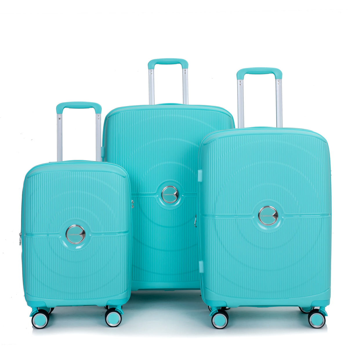 Luxe Traveler 3-Piece Hardshell Luggage Set in Lake Blue