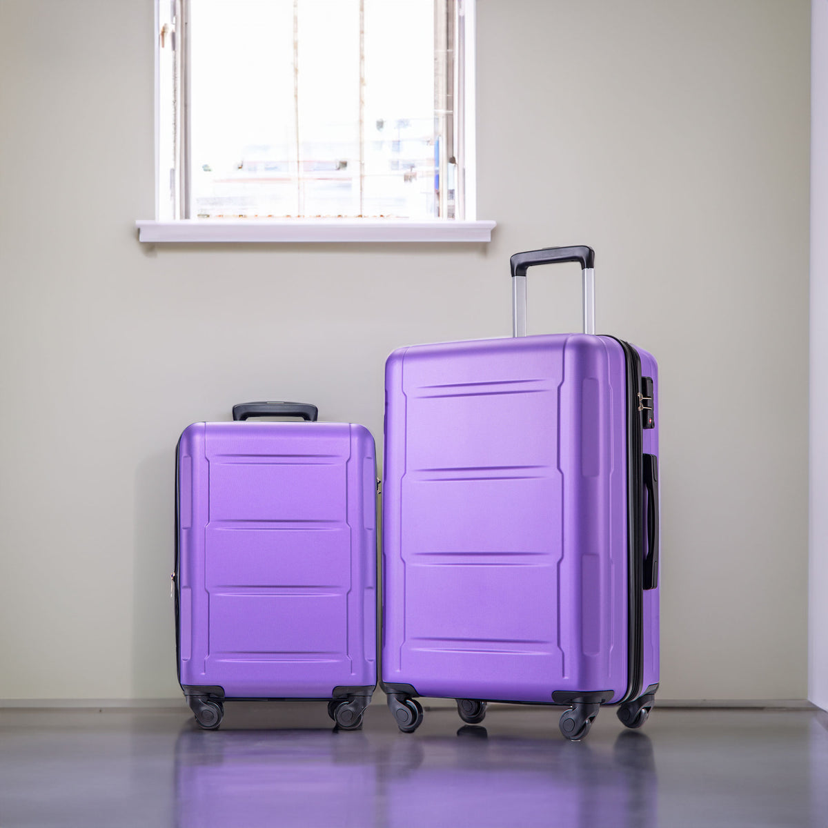 Mahogany Traveler Collection | 2-Piece Purple Luggage Set