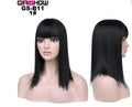 Bob with Bangs Short Straight Party Synthetic Hair, Heat Resistant Fiber