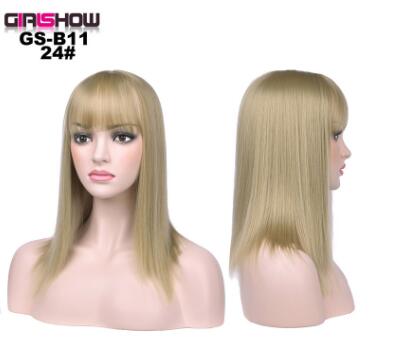 Bob with Bangs Short Straight Party Synthetic Hair, Heat Resistant Fiber