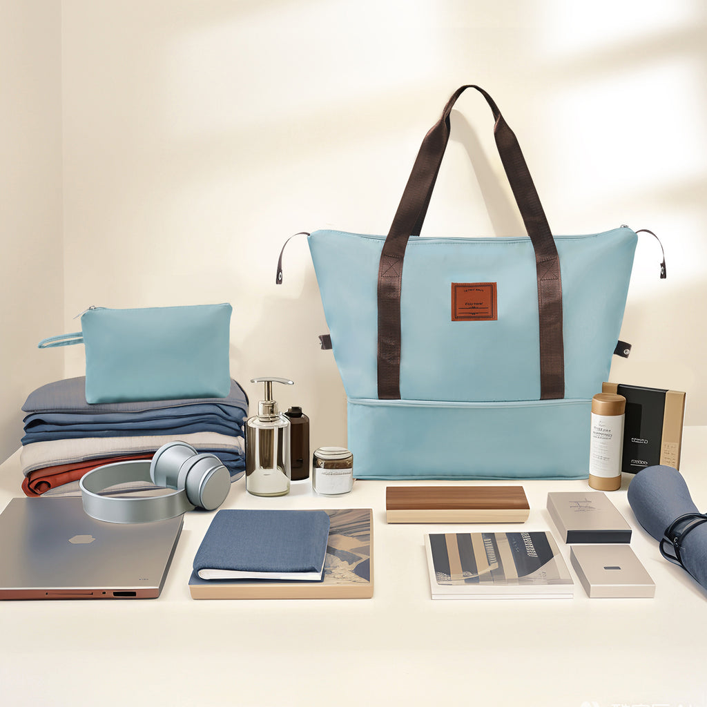 Luxe Traveler 3-Piece Airline Approved Carry-On Set in Blue