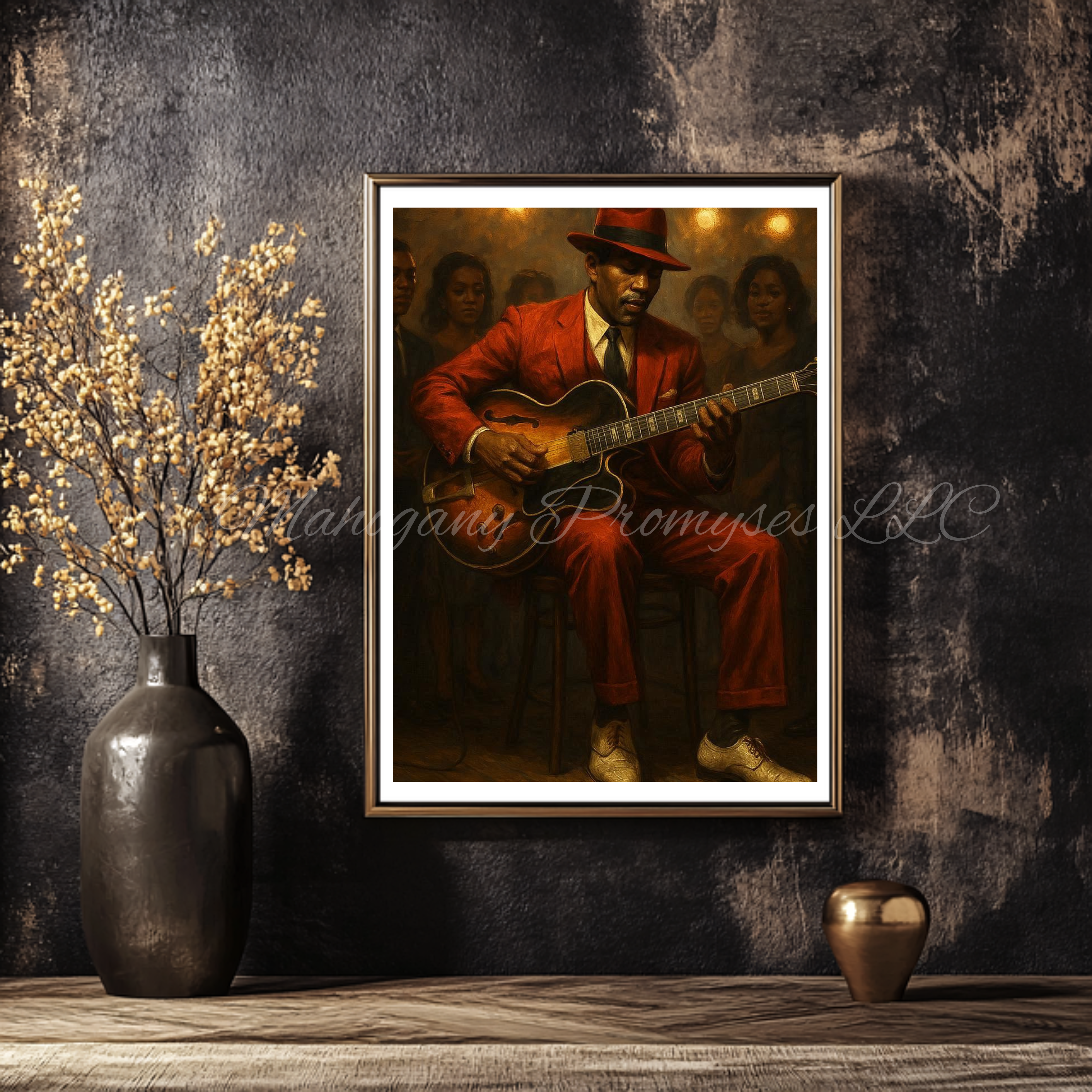 Red Wooden Guitar
