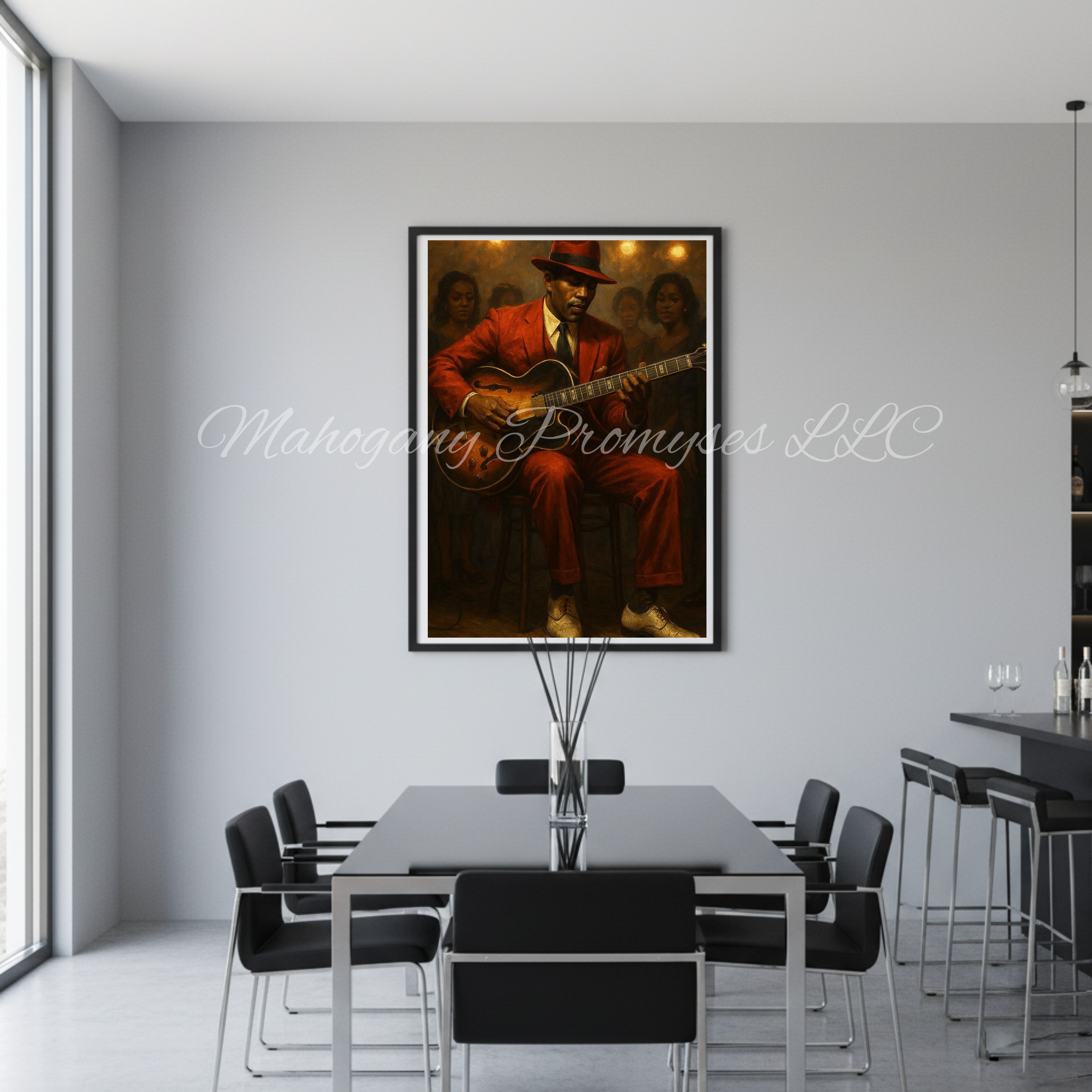 Red Wooden Guitar